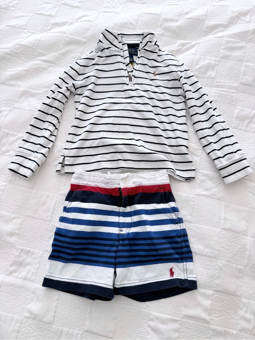 Ralph Lauren Boy Quarter-zip & Shorts 4T